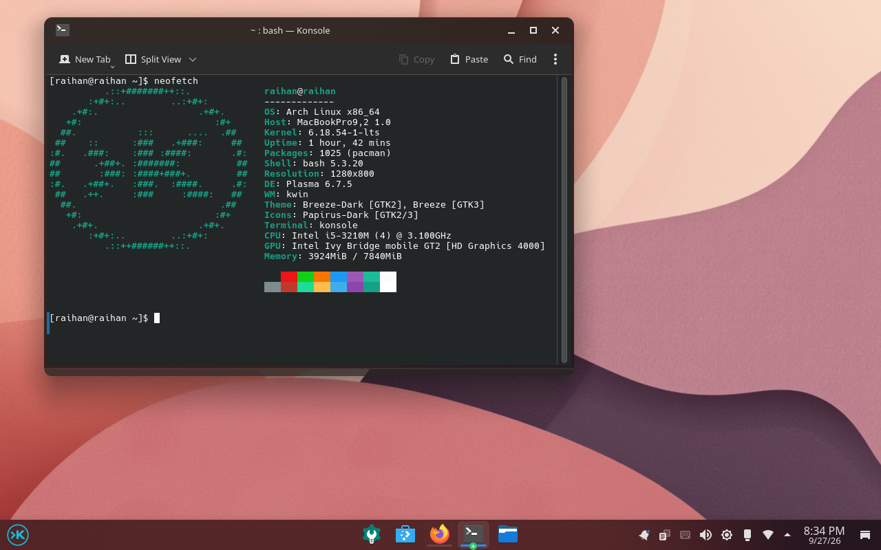 Koppie Linux desktop screenshot